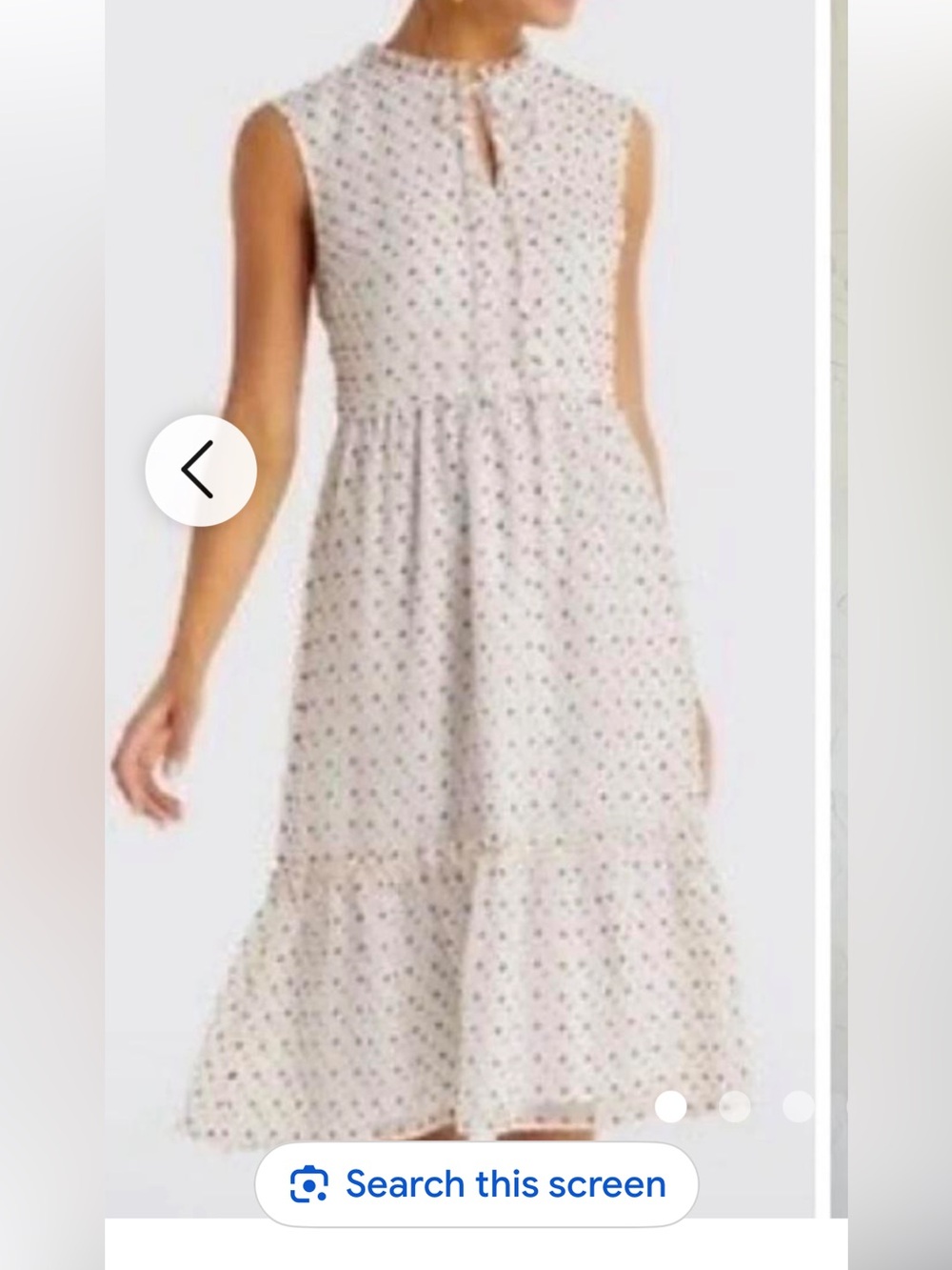 Draper James Cream Midi Dress with Multicolor Dot Print